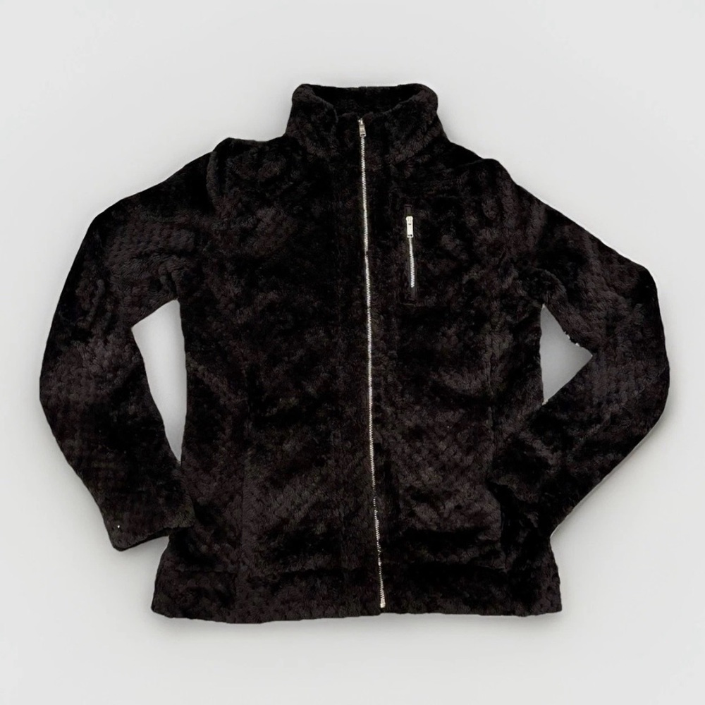 NWT DKNY Women’s Small Soft Fleece Jacket Full Zip, Black